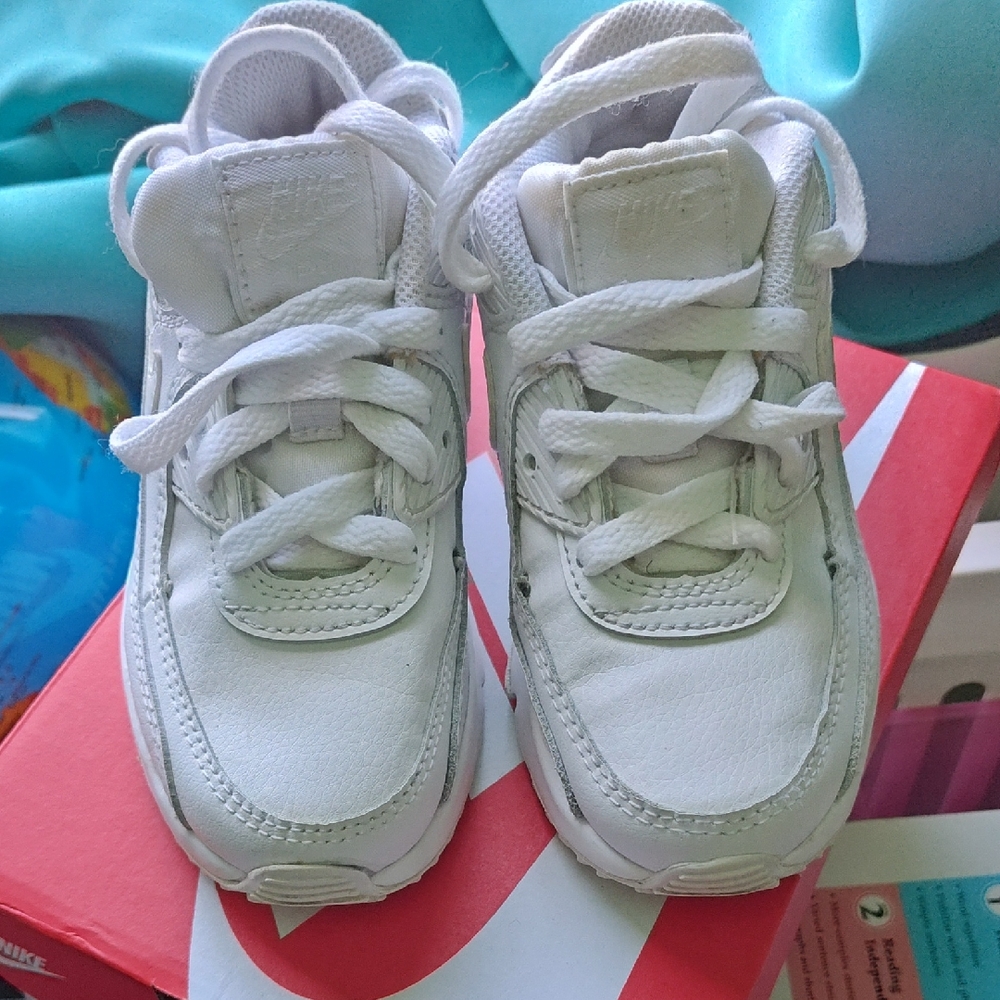 Nike Kids White Lace-Up Sneakers